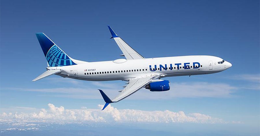 Avión United Airlines que operará ruta Bilbao Nueva York