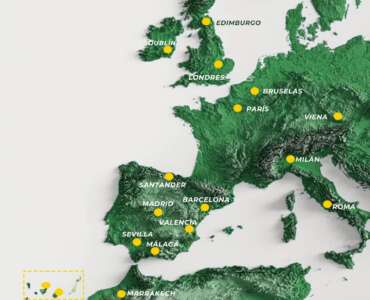 mapa vuelos directos desde santander